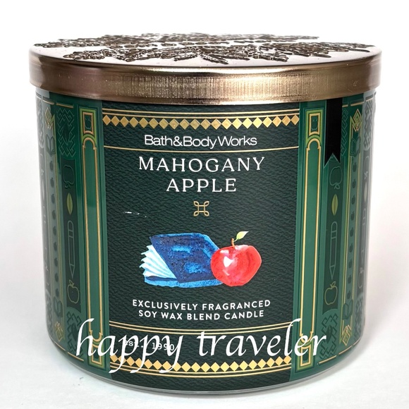 MAHOGANY APPLE 3-Wick Candle - Picture 1 of 3